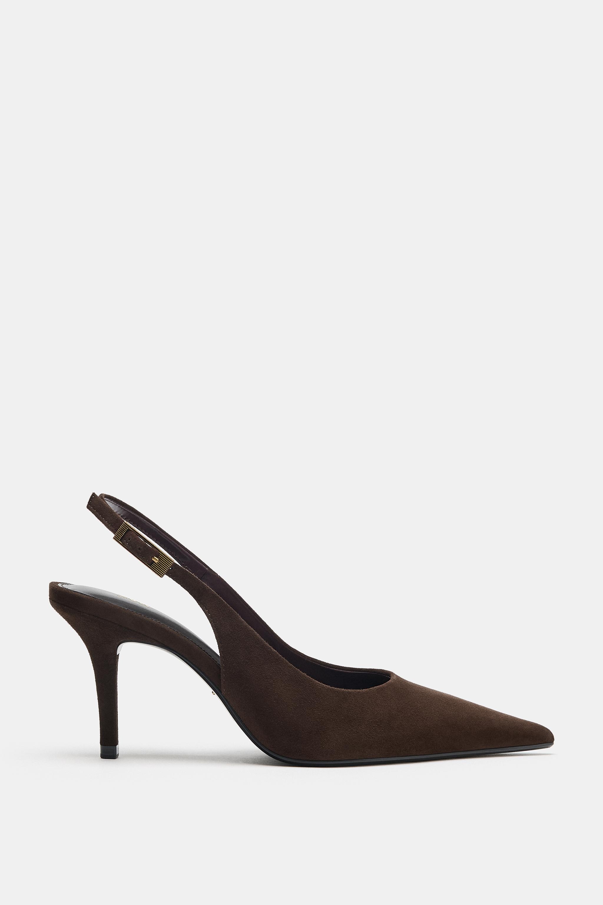 CHAUSSURES À TALONS EN DAIM AVEC BOUCLE